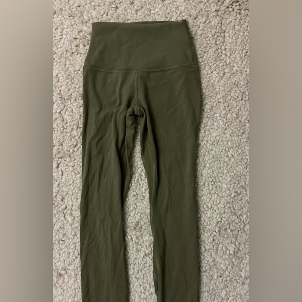 Green Lululemon Aline Leggings Size 0
